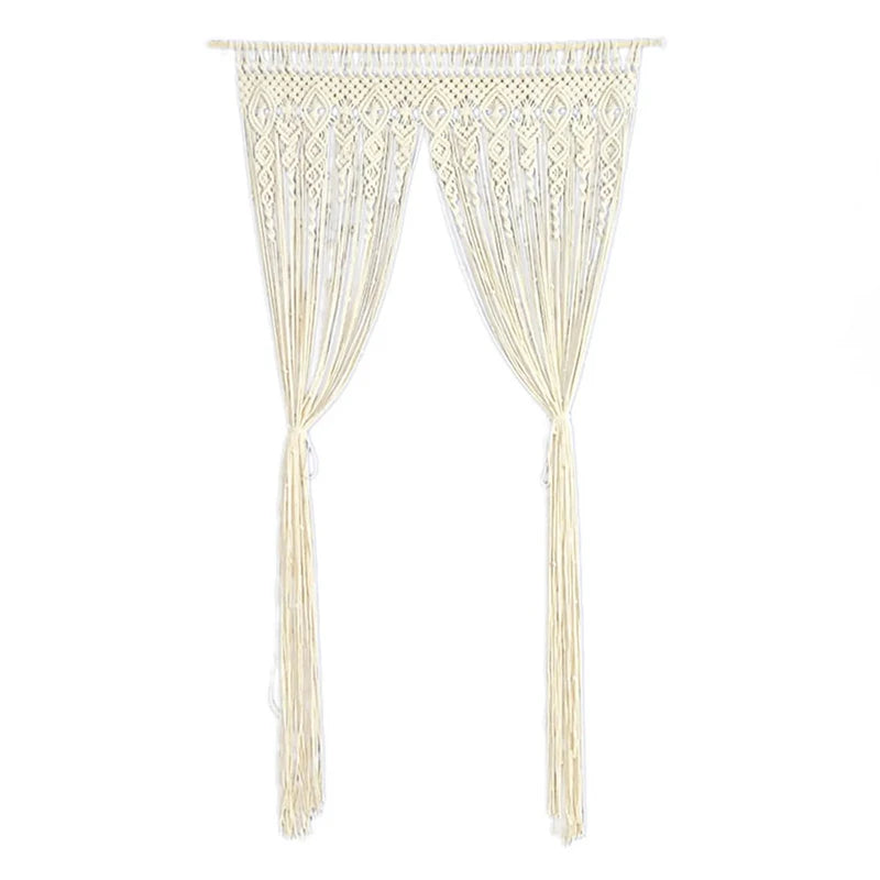 Rideau macramé bohème